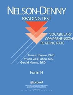 nelson-denny reading test form g test booklet package of 25|nelson denny practice test quizlet.